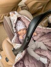 Makaszka Car Seat Blanket Art.160026 Dream Garden Высококачественное детское двухстороннее легкое одеяло-конверт с капюшоном (100x110 см)