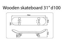 BIG WOODEN SKATEBOARD D100 SPIDERMAN BEYOND