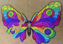 Kids Do Wooden puzzle  Art.AP3115 Butterfly  Деревянный пазл Бабочка 52 шт