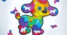 Kids Do Wooden puzzle  Art.AP3116  Деревянный пазл Щенок 49 шт