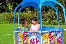 Bestway 5618T Steel Pro UV Careful Splash-in-Shade Play Pool