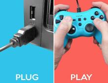 Subsonic Wired Controller Colorz Neon Blue for Switch