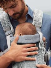 BabyBjorn Harmony Art.088004 Silver 3D Mesh Кенгуру повышенной комфортности от 3,2 до 15 кг