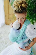 Little Frog Wrap Sling  Art.160769 Larimar   Многофункциональный слинг - платок  (для детей до 36 месяцев)  размер 2 (2.6м)