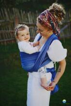 Little Frog  Wrap Sling  Art.160770 Sapphire Многофункциональный слинг - платок  (для детей до 36 месяцев)  размер 2 (2.6м)