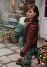 Little Frog  Wrap Sling  Art.160809 Adamit Zīdaiņu slings/lakats (bērniem līdz 36 mēnešiem) size 4 (3.6m)