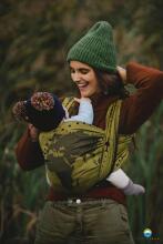 Little Frog  Wrap Sling  Art.160821 Gold Wonderlust Zīdaiņu slings/lakats (bērniem līdz 36 mēnešiem) size 4 (3.6m)