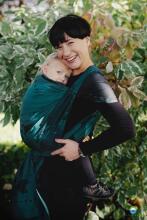 Little Frog  Wrap Sling  Art.160822 Teal Wonderlust  Многофункциональный слинг - платок  (для детей до 36 месяцев)  размер 4 (3.6м)