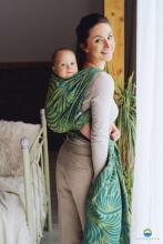 Little Frog  Wrap Sling  Art.160825 Spring Plumes Многофункциональный слинг - платок  (для детей до 36 месяцев)  размер 4 (3.6м)