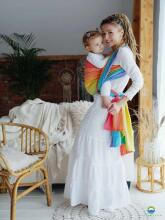 Little Frog Wrap Sling Art.160946 Tencel Daisy Agast Многофункциональный слинг - платок (для детей до 36 месяцев) размер 6 (4.6м)