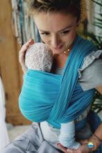 Little Frog Wrap Sling Art.160966 Aquamarine Zīdaiņu slings/lakats (bērniem līdz 36 mēnešiem) size 7 (5.2m)