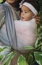 Little Frog Wrap Sling Art.160993 Linen Foggy Cube  Zīdaiņu slings/lakats (bērniem līdz 36 mēnešiem) size 7 (5.2m)