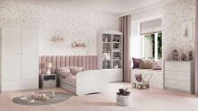 Bed babydreams white without pattern with drawer without mattress 180/80
