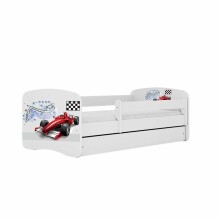 Bed babydreams white formula with drawer with non-flammable mattress 180/80
