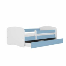 Babydreams blue bed without a pattern, without a drawer, mattress 180/80
