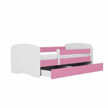 Babydreams bed, pink, without a pattern, with a drawer, without a mattress, 160/70