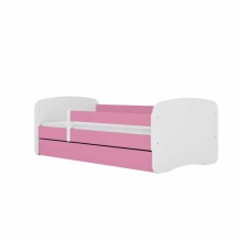Bed babydreams pink without pattern with drawer with non-flammable mattress 160/80