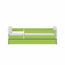 Babydreams bed, green, without a pattern, without a drawer, mattress 140/70