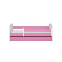 Bed classic 1 pink with drawer with non-flammable mattress 180/80