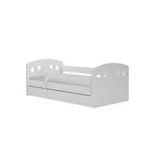 Bed Julia white with drawer with non-flammable mattress 160/80