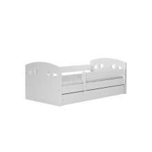 Bed Julia white with drawer with non-flammable mattress 160/80