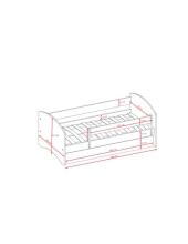 Babydreams white princess bed on a horse with a drawer, coconut mattress 180/80