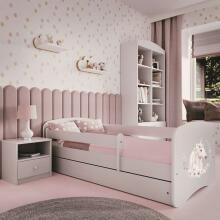 Bed babydreams white horse with drawer with non-flammable mattress 180/80