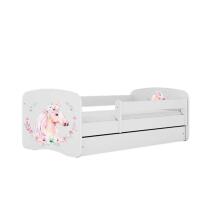Bed babydreams white horse with drawer with non-flammable mattress 180/80