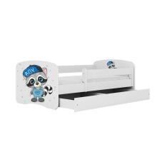 Bed babydreams white raccoon with drawer with non-flammable mattress 180/80