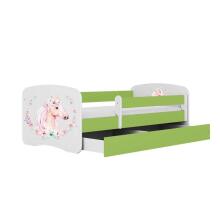 Bed babydreams green horse with drawer with non-flammable mattress 180/80
