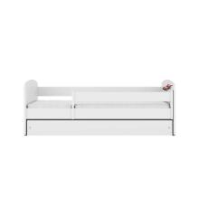 Bed babydreams white racing car with drawer with non-flammable mattress 180/80