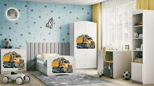 Bed babydreams white truck with drawer with non-flammable mattress 180/80