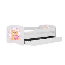 Bed babydreams white teddybear butterflies with drawer with non-flammable mattress 180/80