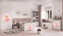 Bed babydreams white teddybear butterflies with drawer with non-flammable mattress 180/80