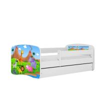 Bed babydreams white safari with drawer with non-flammable mattress 180/80