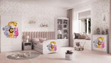 Bed babydreams white zoo with drawer with non-flammable mattress 160/80