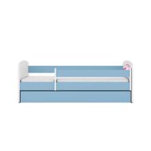Bed babydreams blue unicorn with drawer with non-flammable mattress 160/80