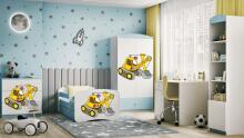Bed babydreams blue digger with drawer with non-flammable mattress 160/80