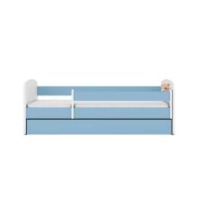 Bed babydreams blue teddybear flowers with drawer with non-flammable mattress 160/80