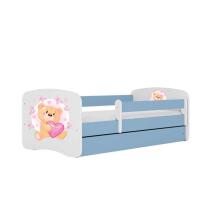 Bed babydreams blue teddybear butterflies with drawer with non-flammable mattress 180/80