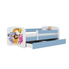 Bed babydreams blue zoo with drawer with non-flammable mattress 180/80
