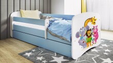 Bed babydreams blue zoo with drawer with non-flammable mattress 160/80