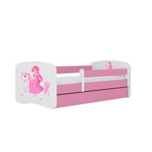 Babydreams pink princess on a horse bed with a drawer, coconut mattress 180/80