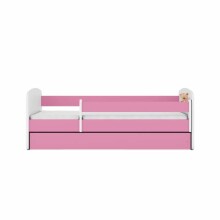 Bed babydreams pink teddybear flowers with drawer with non-flammable mattress 140/70