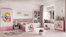 Bed babydreams pink zoo with drawer with non-flammable mattress 180/80