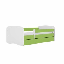 Babydreams green bed without a pattern with a drawer, coconut mattress 160/80