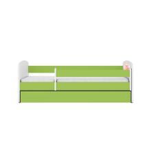 Bed babydreams green teddybear butterflies with drawer with non-flammable mattress 160/80