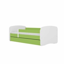 Bed babydreams green safari with drawer with non-flammable mattress 140/70