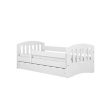 Bed classic 1 white with drawer with non-flammable mattress 160/80