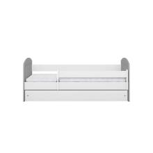 Bed classic 1 mix grey with drawer with non-flammable mattress 160/80